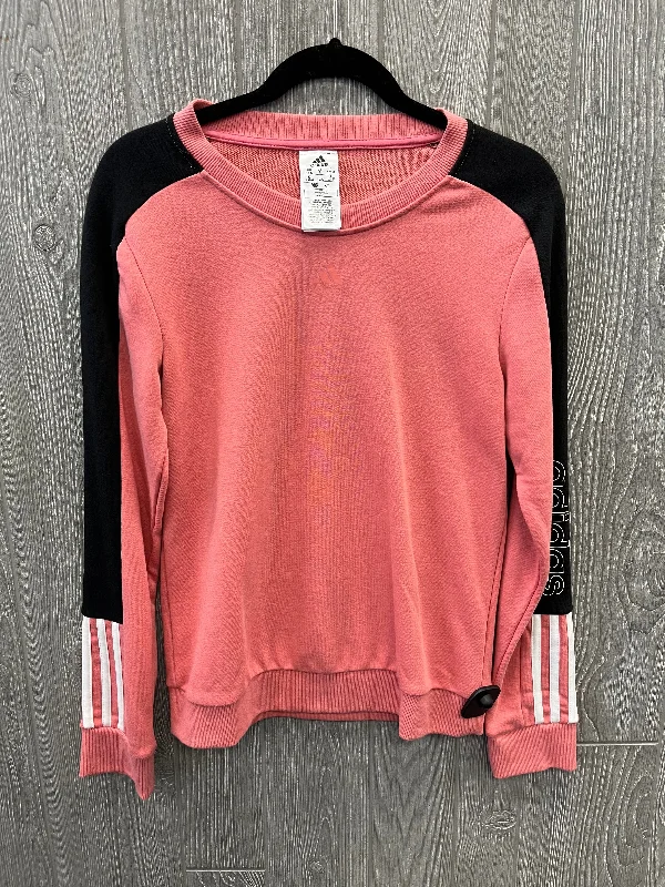 Women's Glitter Sweatshirts-Athletic Sweatshirt Crewneck By Adidas  Size: S