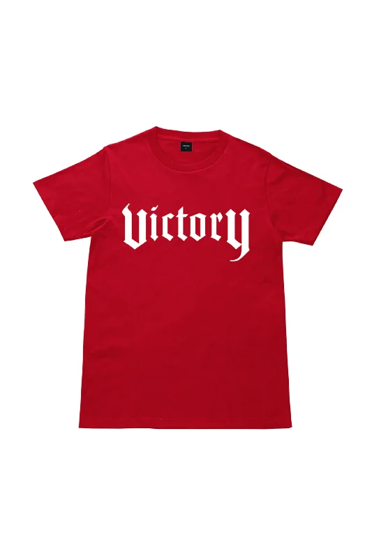 Women's Leopard Print T-Shirts-VICTORY Tee (Red)