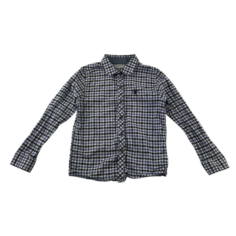 Next Shirt 4-5 Years navy and Blue Checked Cotton