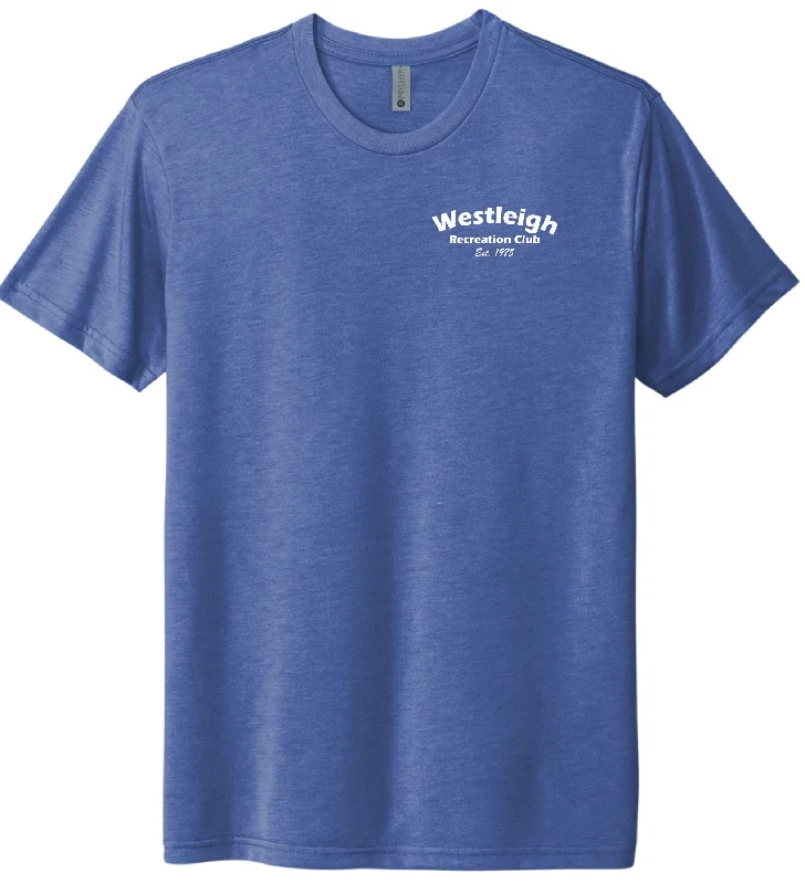 Women's Smocked T-Shirts-Westleigh Tri-Blend Royal Blue Tee