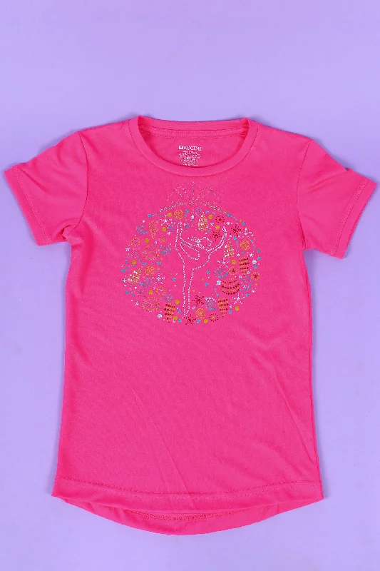 Women's Twist Knot T-Shirts-Pink Gymnastics Bauble Christmas Tee