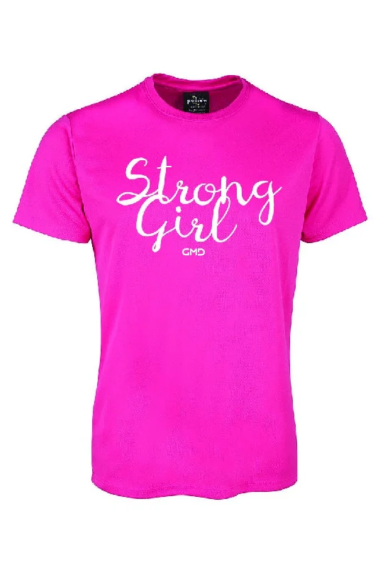 Women's Batwing Sleeve T-Shirts-Strong Girl Tee