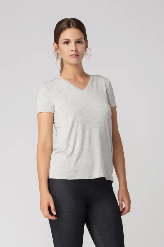 Women's Halter Neck T-Shirts-LNBF CAROLYN v-neck tee