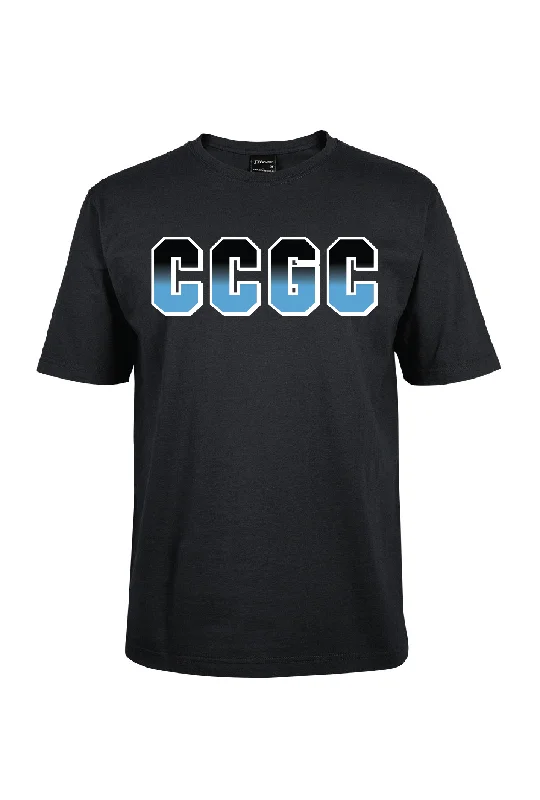 Women's Slit Sleeve T-Shirts-Black CCGC Club Tee