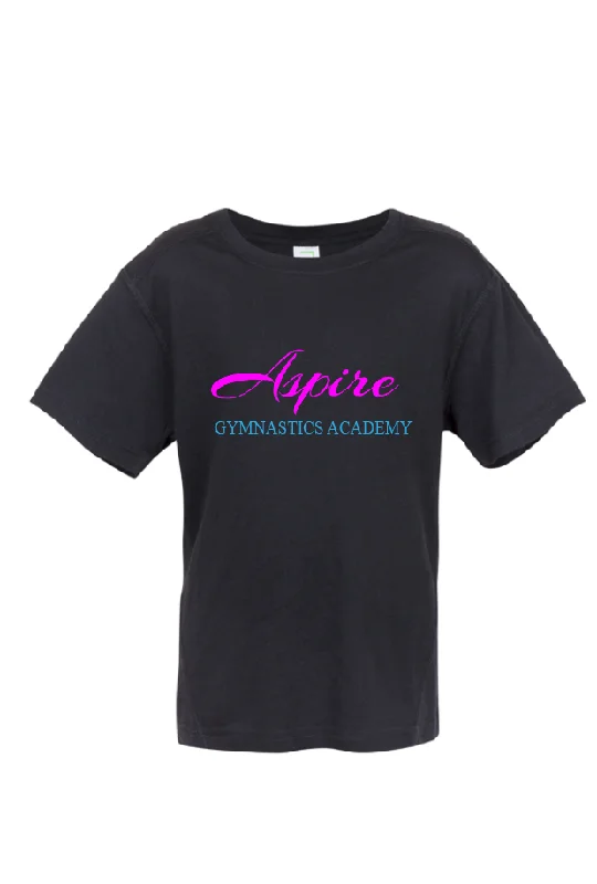 Women's Athletic T-Shirts-Aspire Black Tee