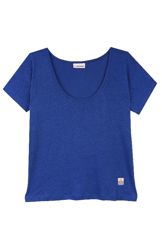 Women's Fitted T-Shirts-Square Cut Tee Cobalt