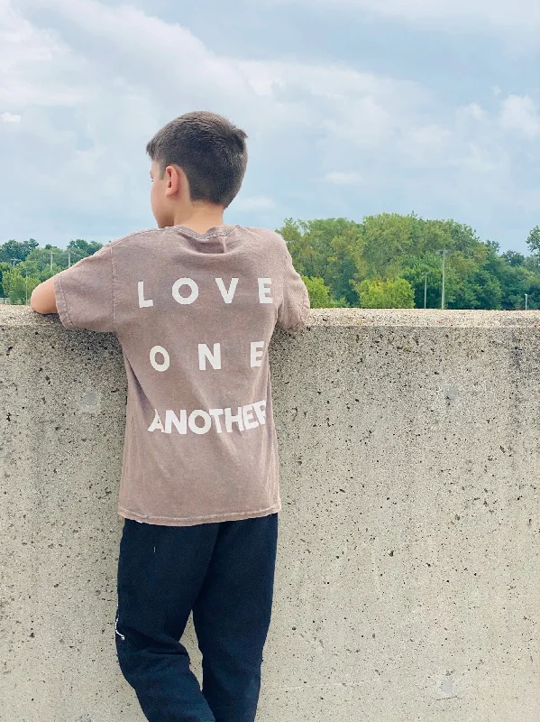 Women's Beaded T-Shirts-Love One Another Graphic Tee