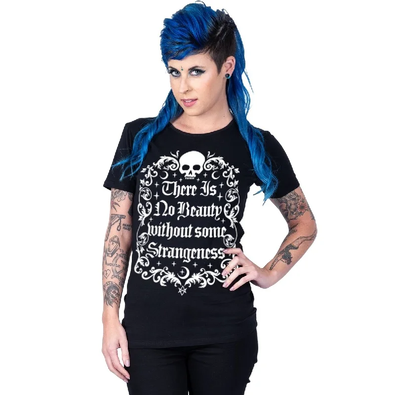 Women's Neon T-Shirts-No Beauty w/o Strangeness Graphic Tee