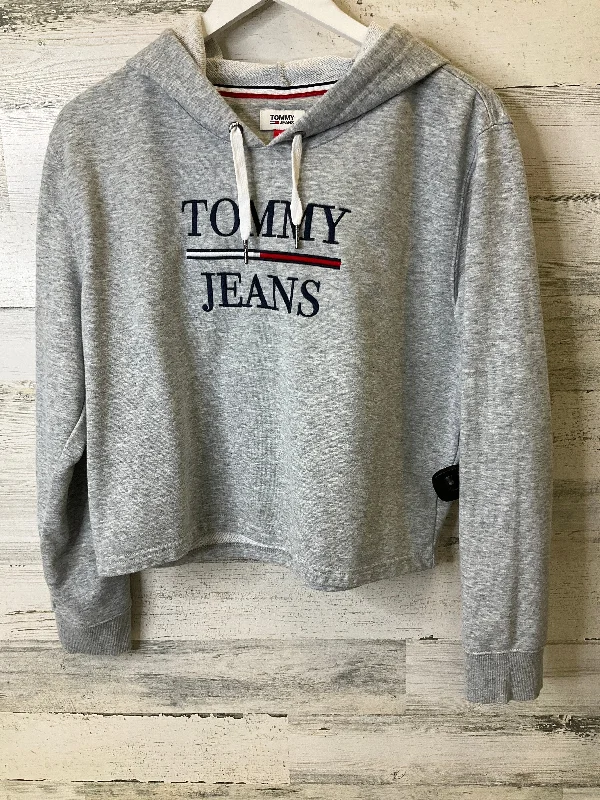 Women's Off-Shoulder Sweatshirts-Sweatshirt Hoodie By Tommy Hilfiger  Size: L