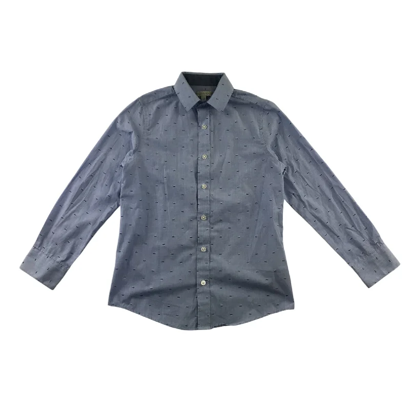 RJR. John Rocha Shirt 7-8 Years Blue with Pattered Detail Print