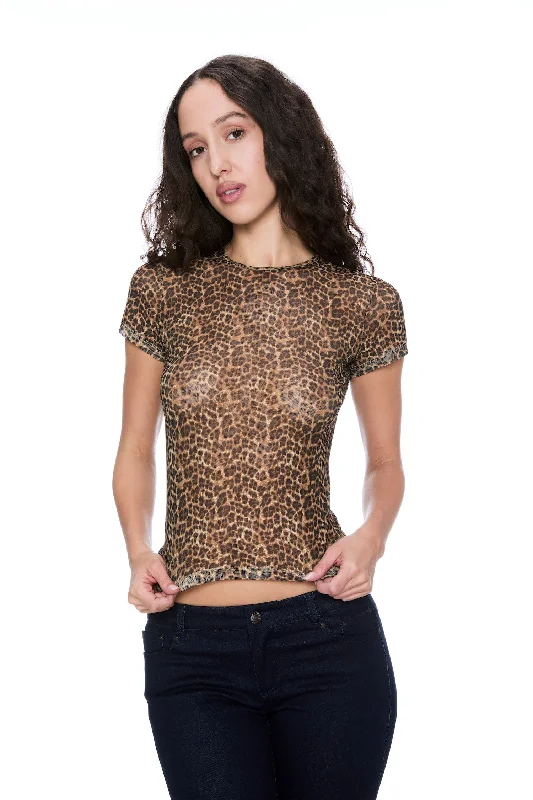 Women's Holiday T-Shirts-MINI TEE - LEOPARD