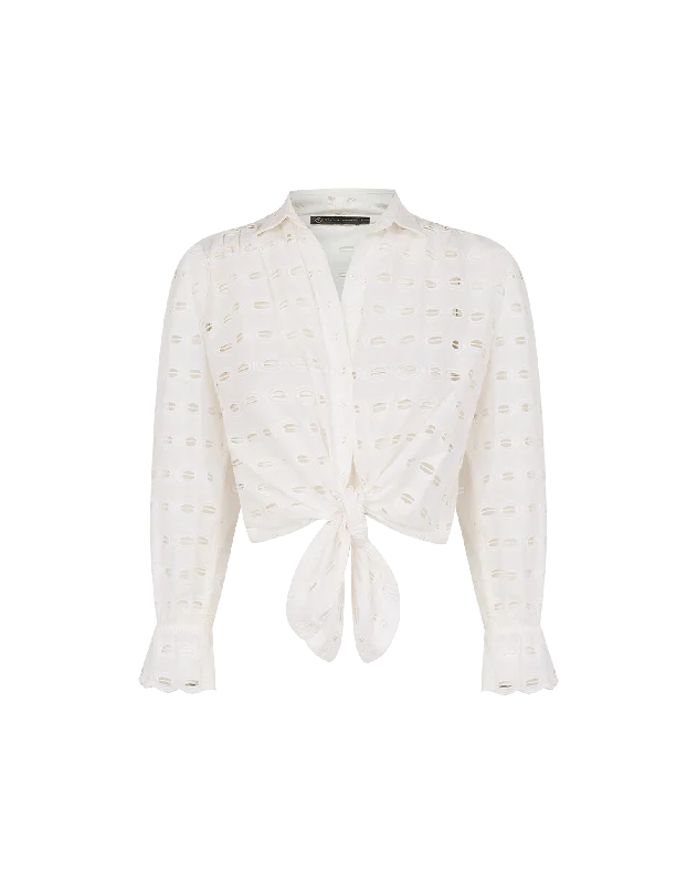 Eyelet Zita Blouse - Off White