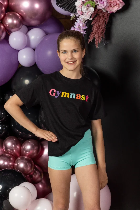 Women's Summer T-Shirts-Rainbow Gymnast Tee Shirt