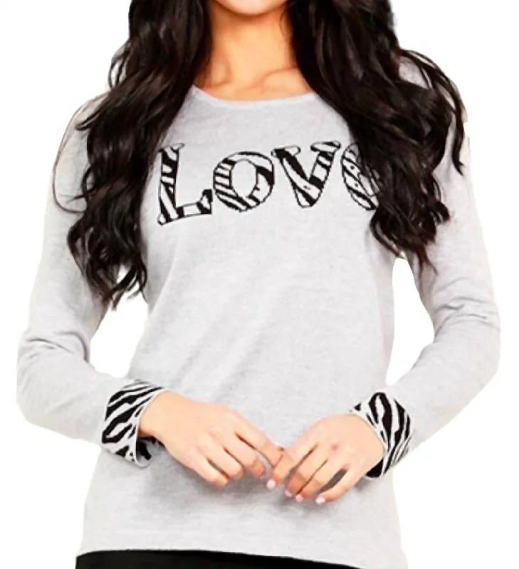 Women's Satin Pleated Pullovers-Love Scoop Neck Sweater In Silver