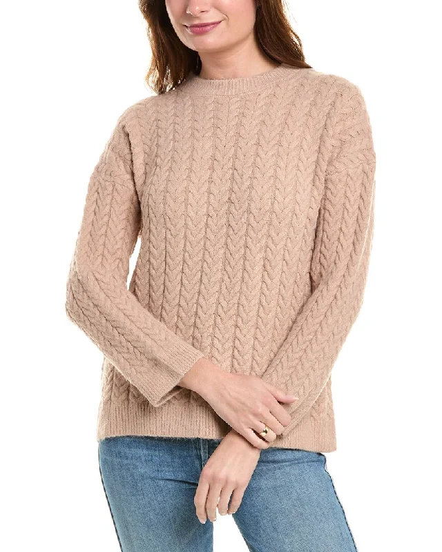 Women's High-Waisted Pleated Pullovers-Colette Rose Sweater