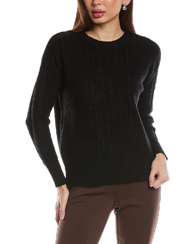 Women's Tulle A-Line Pullovers-T Tahari Cable Pullover