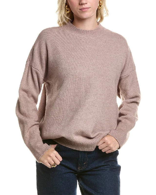 Women's Long Sleeve Pullovers-Femme Society Dropped-Shoulder Sweater