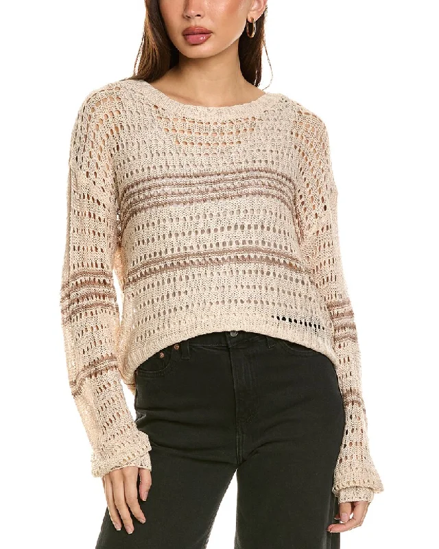 Women's Lace Floral Pullovers-Saltwater Luxe Sweater