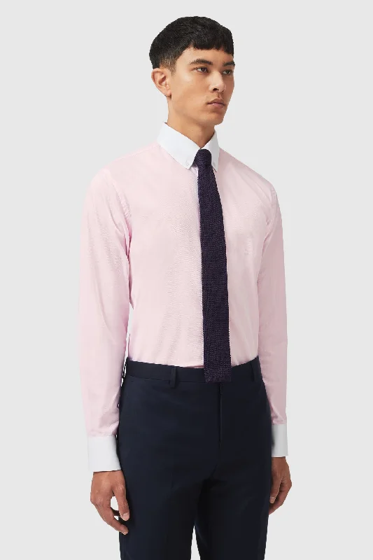 Dumfries Slim Fit Pink Cotton Shirt - ARCHIVE