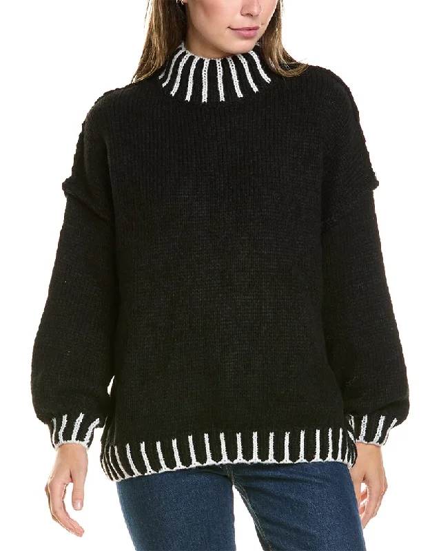 Women's Button-Front Pleated Pullovers-Avantlook Sweater