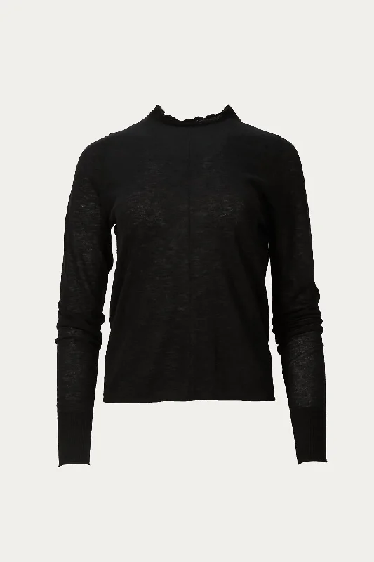 Women's High-Low Pullovers-Langdon Long Sleeve In Blackish