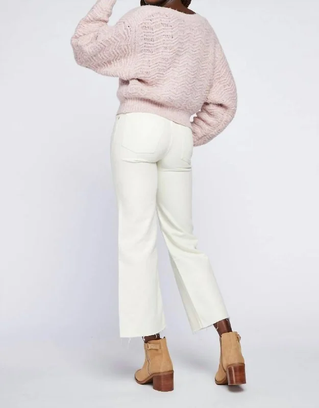 Women's Silk Pleated Pullovers-Tara Sweater In Blush Mix