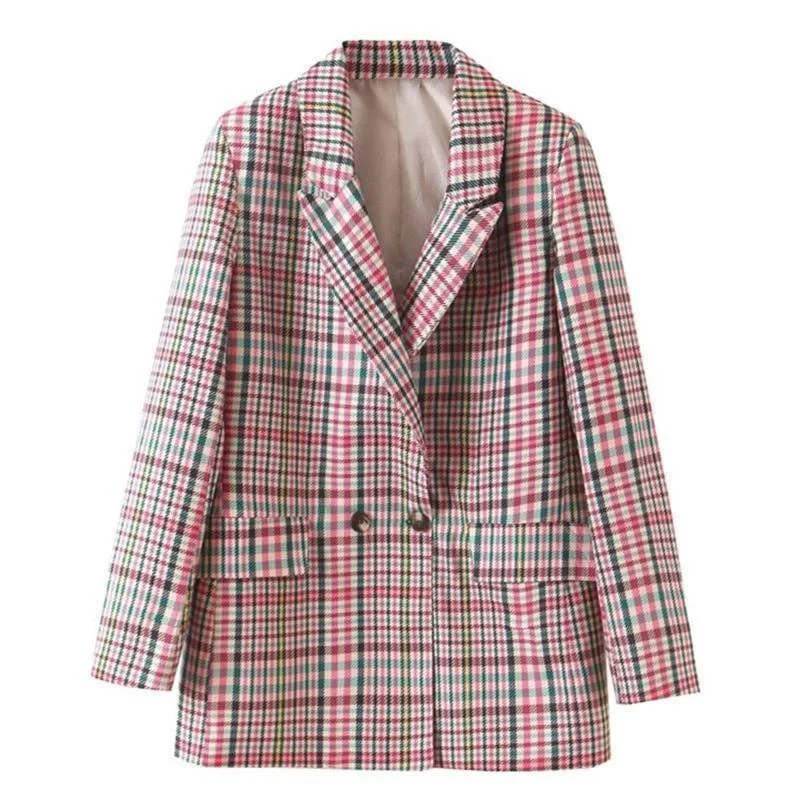 Women's Evening Skirts-Plaid Mini Skirt Suit