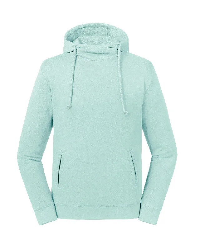 Women's Trendsetting Hoodies-Pure Organic High Collar Hooded Sweat | AQUA