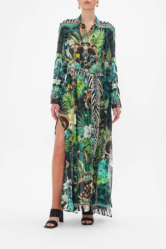 Women's Asymmetrical Jackets-PRINTED TRENCH SING MY SONG