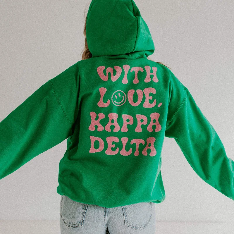 Women's Tall Hoodies-Green Love Hoodie <br> (sororities A-D)