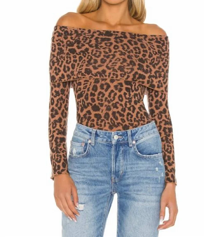 Women's Silk Pencil Pullovers-Blake Sweater In Brushed Leopard