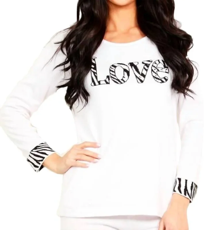 Women's Satin Ruffle Pullovers-Love Scoop Neck Sweater In White