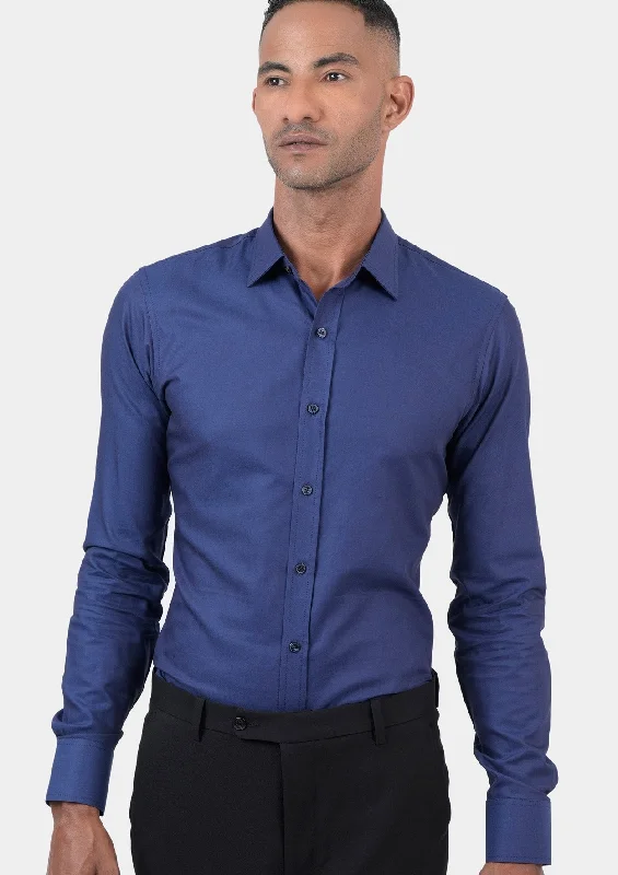 Cobalt Blue Micro Dobby Shirt