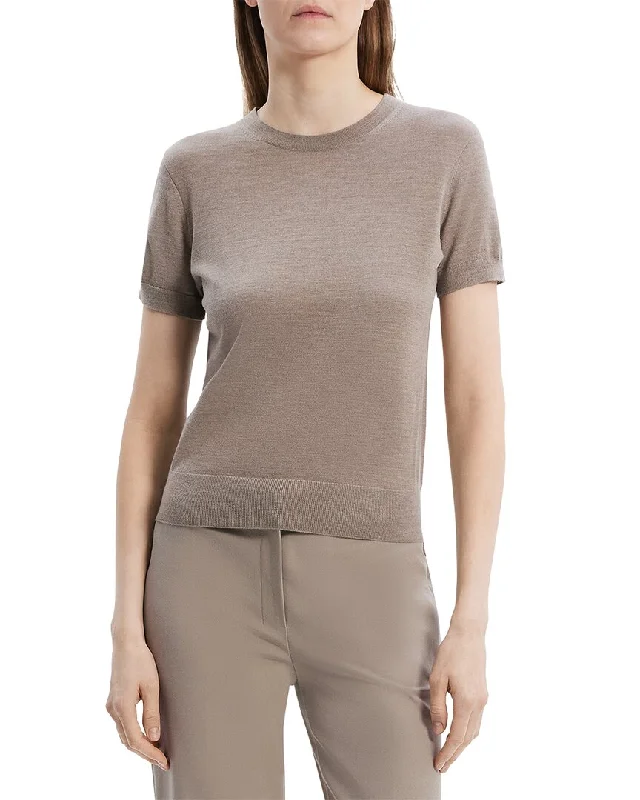 Women's Textured A-Line Pullovers-Theory Basic Wool Sweater