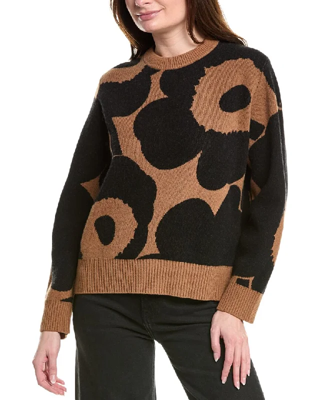 Women's Athletic Pullovers-Marimekko Valu Wool Sweater