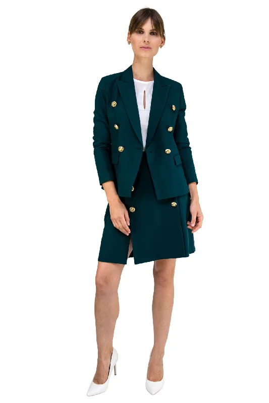 Women's Business Skirts-The Emerald Battalion Skirt Suit