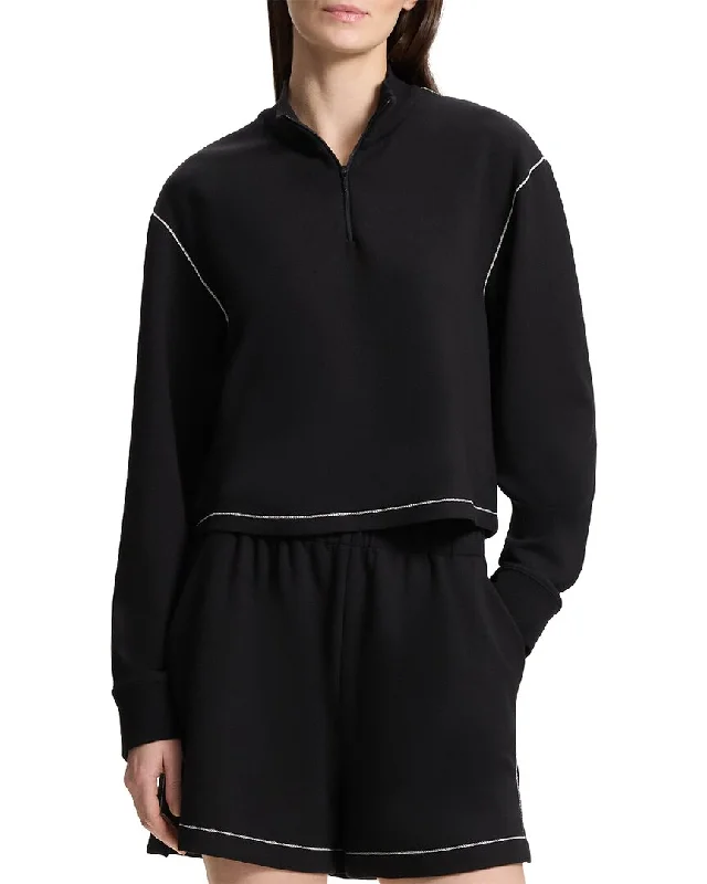 Women's Holiday Pullovers-Theory Crop 1/2-Zip Pullover