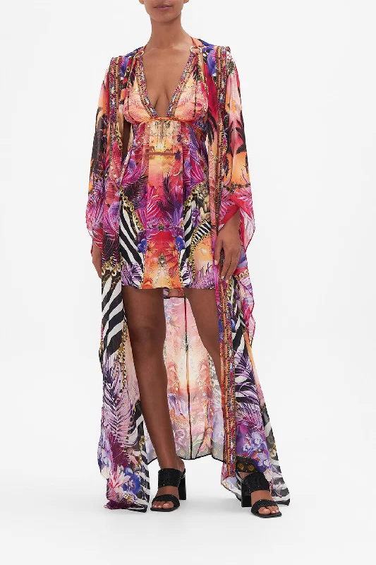 Women's Art Print Jackets-OVERSIZED ROBE WILD LOVING