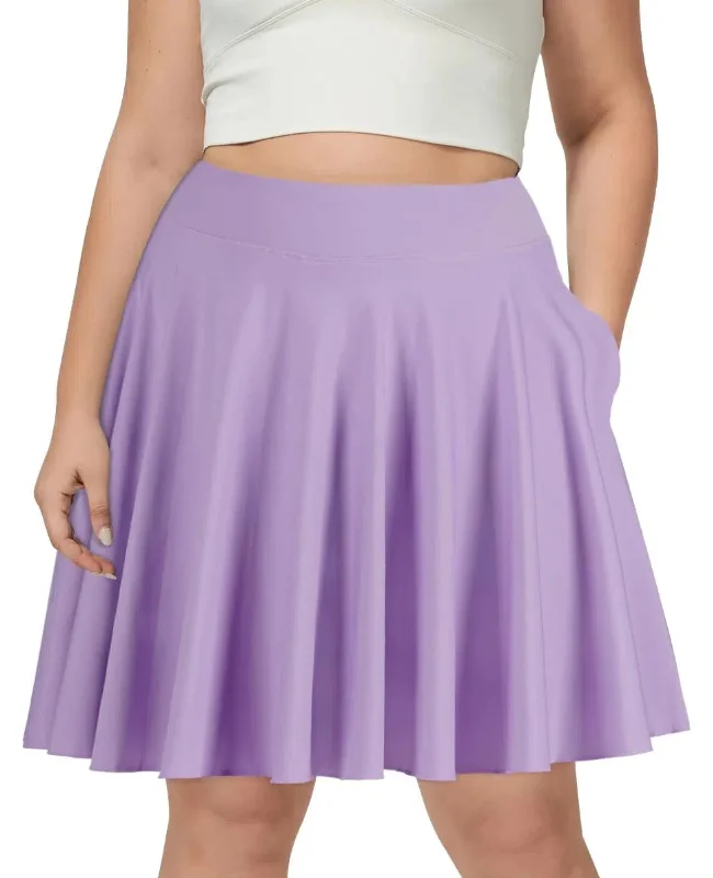 Women's Wrap Skirts-Plus Size Knee Length Skirts High Waisted - Purple