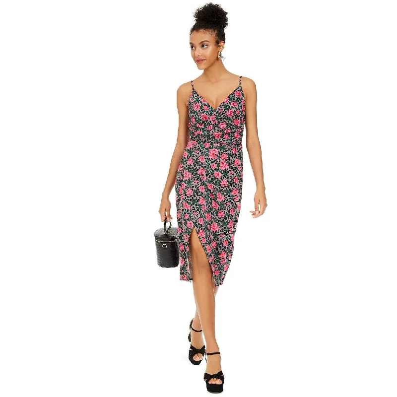 Women's Casual Long Sleeve Dresses-Betsey Johnson Women's Rose Leopard-Print Sheath Dress Pink Size 6