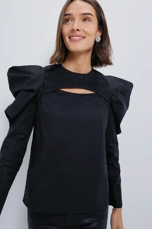 Black Keyhole Beckett Blouse