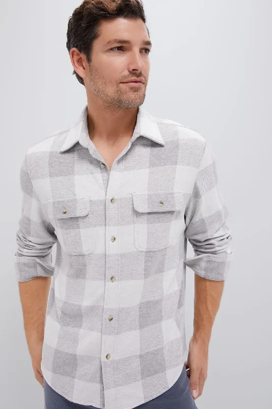 Heather Grey Plaid Dunewood Flannel