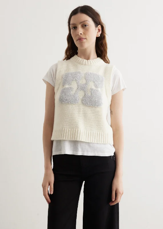 Women's Lounge T-Shirts-Graphic Wool Mix Vest