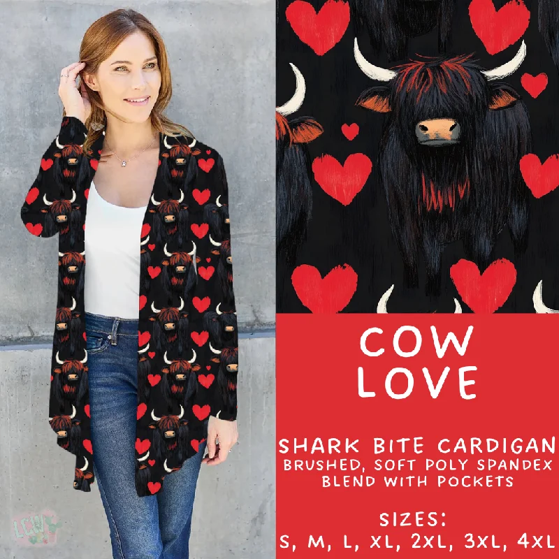 Women's High-Waisted Floral Cardigans-Batch #257 - Love Day Collection - Closes 12/18 - ETA late Jan - Cow Love Cardigan