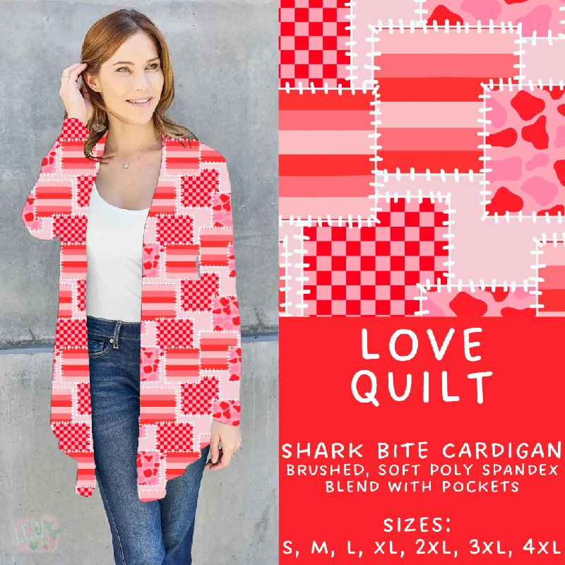 Women's Lounge Cardigans-Batch #257 - Love Day Collection - Closes 12/18 - ETA late Jan - Love Quilt Cardigan