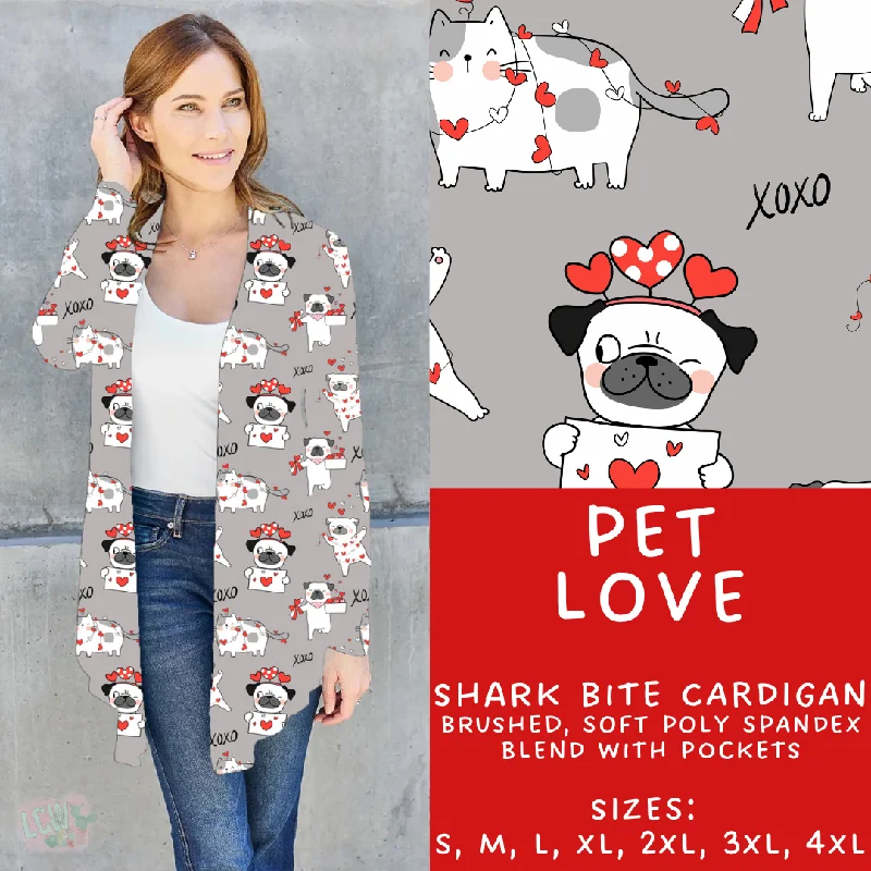 Women's Hooded Cardigans-Batch #257 - Love Day Collection - Closes 12/18 - ETA late Jan - Pet Love Cardigan