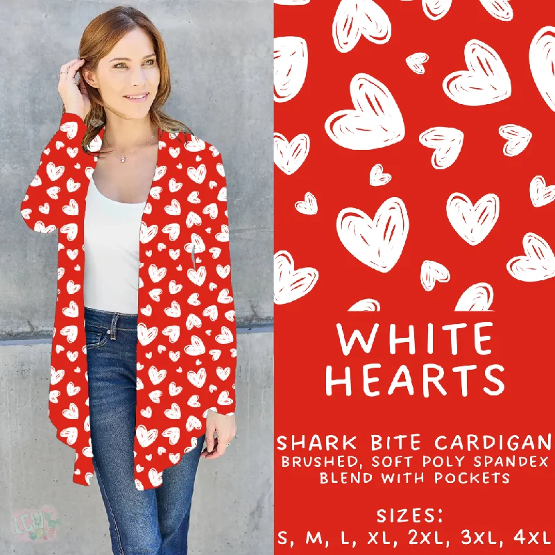 Women's Lace Floral Cardigans-Batch #257 - Love Day Collection - Closes 12/18 - ETA late Jan - White Hearts Cardigan