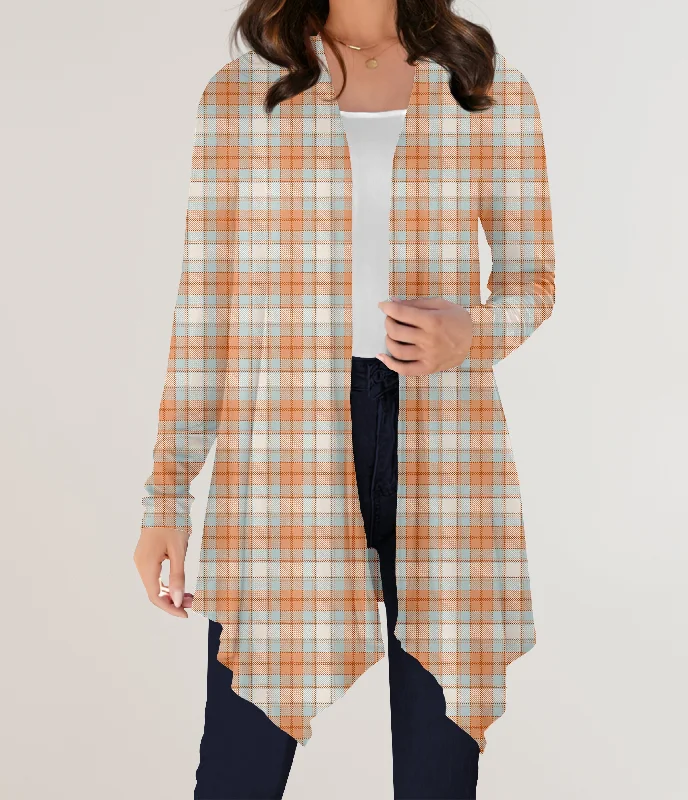 Women's Poncho Cardigans-RTS - Hayride Plaid Cardigan w/ Pockets