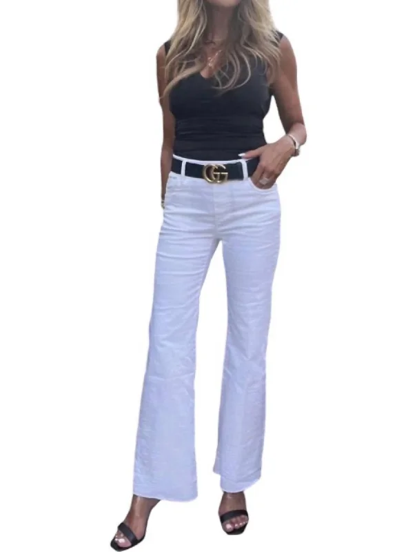 Women's Color Block Pants-Amanda Pants In White