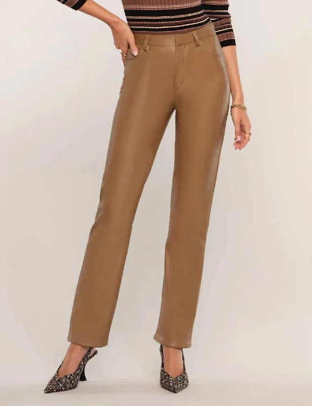 Women's Glen Plaid Pants-Ashe Pant In Camel